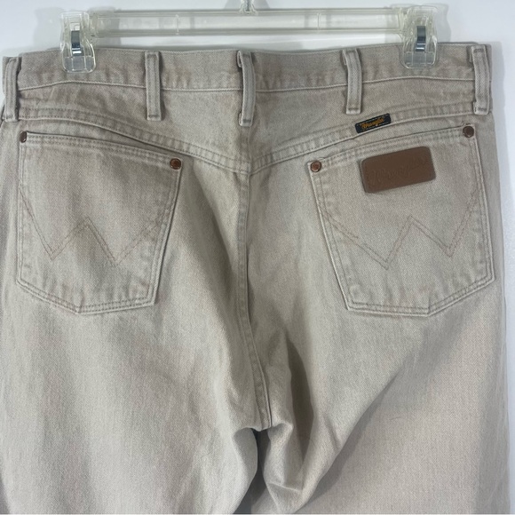 Wrangler Men’s Tan Denim Jeans 38X32 - Picture 3 of 7